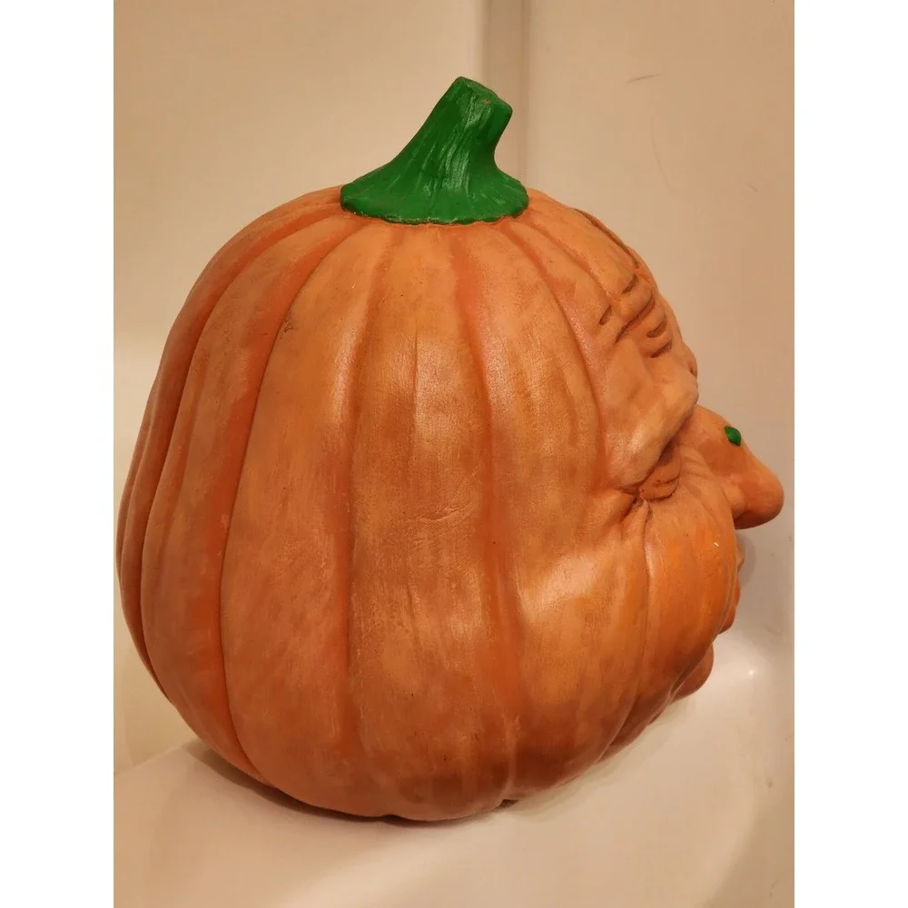 Vintage‎ Scioto Ceramics Mad Face Pumpkin Jack O-Lantern Witch Anthropomorphism